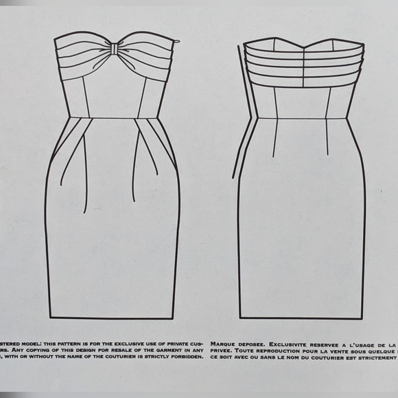 Vogue V1273 American Designer Badgley Mischka Sewing Pattern Cocktail Dress - Picture 4 of 6